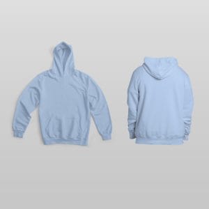 Sky Blue Hoodie - DTF (front & back print)